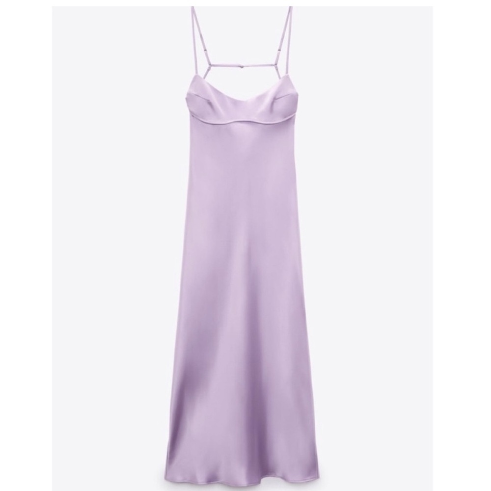 Lavender Satin Dress